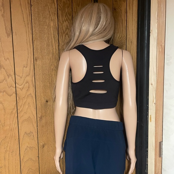 Black Cutout Racerback Top - Picture 8 of 11